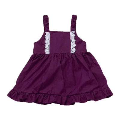 Baby Casual Clothing Little Women Princess Dresses Flower Girls Purple Ruffle Dress Of China