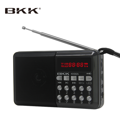 China Manufacture Top Selling FM Portable Radio with TF Card KK66A