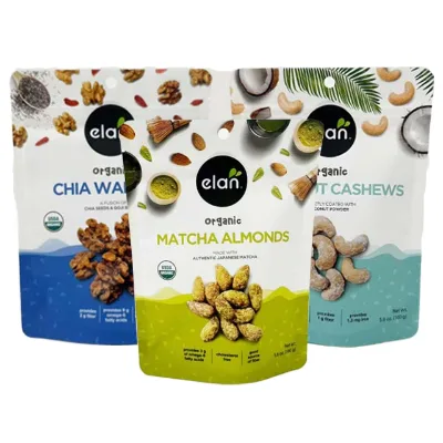 Customized Printed PET Moisture Proof Standing Bags for Nut Snacks Walnuts and Cashews Food Packaging Bags