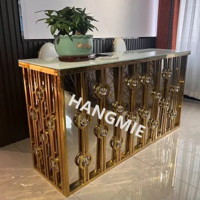 Bar Furniture Mirror Stainless Steel Gold Fashionable bar Counter