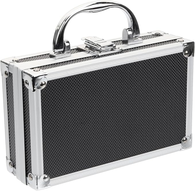 Aluminum Attache Case - 7inch Lock Metal Briefcase with Ripple Foam, Hard Aluminum Carrying Case