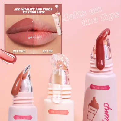 High Quality Mineral Lip Balm With Pendant Release Moisturizing LipGloss White Chocolate Fragrance Waterproof Lip Tint