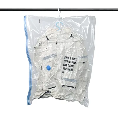 Hanging Vacuum Packing Bag Hanging Clothes Vacuun Storage Bag Transparent Vacuum Storage Bag With Hanger Hole