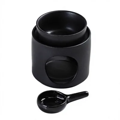 Cross-border Exclusive New Black Split-type Ceramic Aromatherapy burner for Religious Supplies; Semi-handmade Private Labeling