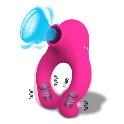Cock Rings Vibrator Sucking Penis Sleeve Penis Ring Ejaculation Time Delay Couple Sex Toys for Men Clit Stimulation Cock Ring