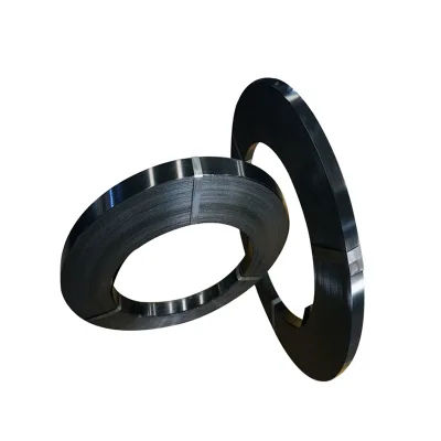 High Quality Professional black painted steel strip wound oscillation 32mm steel ribbon packaging strapping