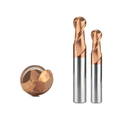 HRC55 AlTiN Coated 2-Flute Ball Nose Carbide End Mill