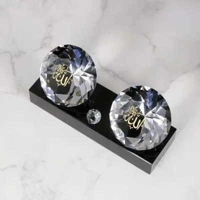Honor of Crystal Wholesale Customized Size Transparent Crystal Diamond Crafts Home or Car Decoration