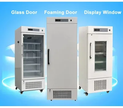 Hot Seller 4 Degree 388 L Milk White Mobile Vertical Long-term Storage Refrigerator for Hospital Use