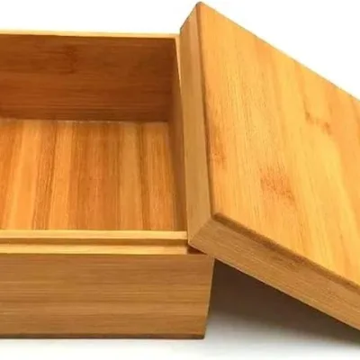 Bamboo wood storage box with cover, wooden storage box combination,  wooden box wooden packaging.