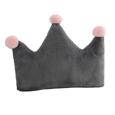 Cute Super Soft Crown Pillow Doll Stuffed Plush Comforter Toy PP Cotton Filling Polyester Washed Finish for Children's Room