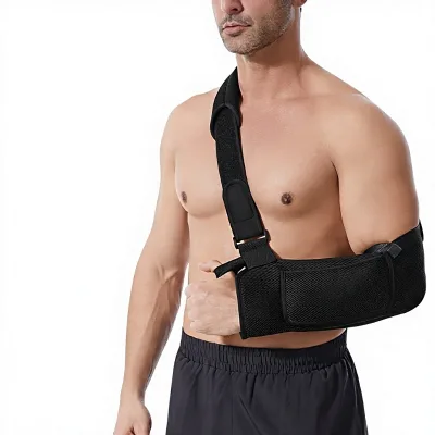 Hot Sale Sports Shoulder Forearm Sling Fixed Adjustable Elbow Hand Support Nylon Stabilizer Arm Sleeve Protective
