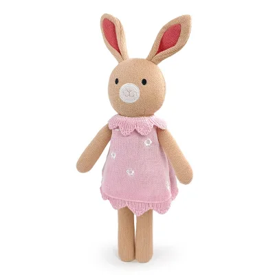 OEM Knitted Elephant Plush Toy, Children's Companion Cartoon Animal Doll, Cute Plush Rabbit Figure, Highland Cow Plush Toy