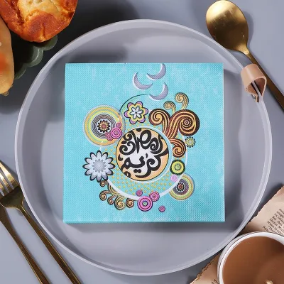 Wholesale Printed Napkins Paper Towels for Dinner Manufacturers' Spot Painted Design for Western Restaurant Bakery Style Bag