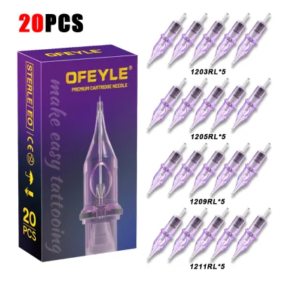 Professional Cartridge Tattoo Needles 1203RL Round Liner 20pcs Per Box Yilong Sterilized Disposable