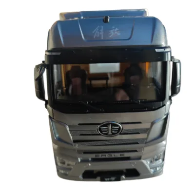 1:24 FAW Jiefang J7 Flagship Truck Model Grey Diecast Alloy Tractor Trailer Model High Simulation Original Heavy Truck Model