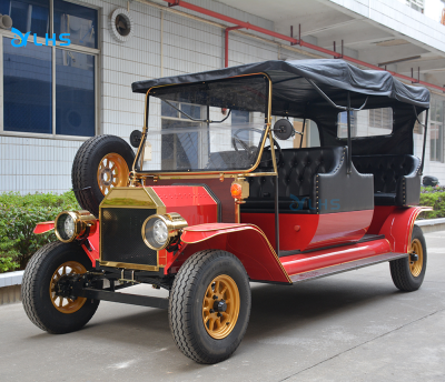 Old Sightseeing Vintage Car American Standard Classic Electric Vehicle Retro Design Tourism Antique Car on Protimotion