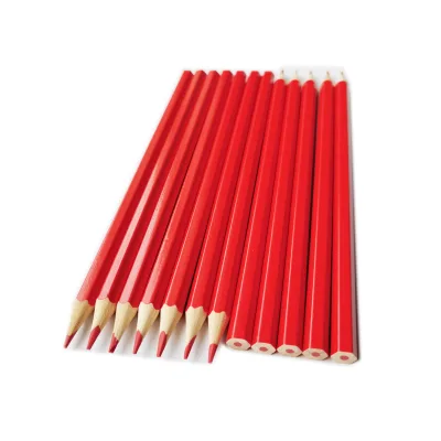 Wholesale Cheap Price Single Color Wood Customize Personalized Logo Wooden red colored Lead pencil