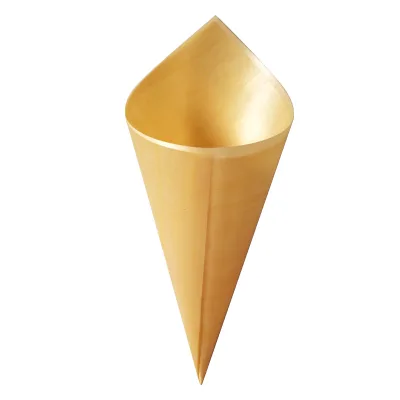 Chinese Professional Suppliers Bulk Disposable Birch Wooden Cup Wooden Sushi Boat Wooden Cone With High Quality