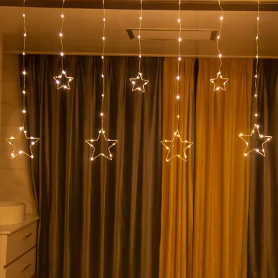 European and American Style Home Outdoor Decoration Flashing Star String Christmas Lights