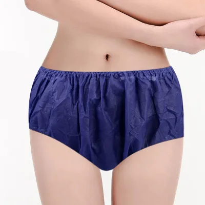 Disposable Briefs Non Woven Fabric Mid Waist Design Skin Friendly Breathable Healthy Panties for Hotel SPA Everyday Salon Ladies