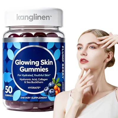 Customized Glowing Skin Gummies Hydrolyzed Collagen Beauty Gummies Collagen Supplements Support Hydrating Skin Brightening