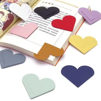 Creative Leather Heart Shape Bookmark Page Corner Reading Cute Bookmarks Accessories Promotional Corner Leather Bookmark