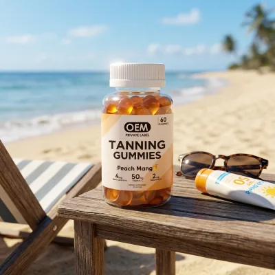 Biocaro Tanning Gummies for Beta-carotene Lycopene and Astaxanthin Sun-Free Gummy Candy With Vitamin C and E for Collagen
