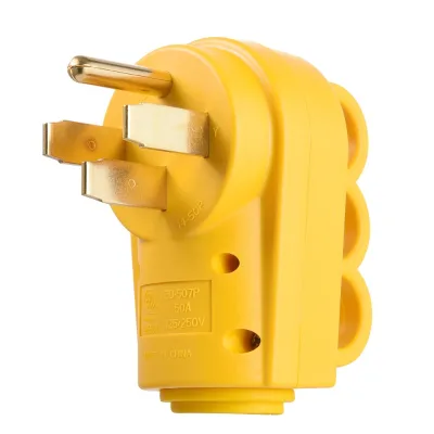 Eavy-Duty 50A RV Power Plug NEMA 14-50P Male ETL Listed 4 Prong 125/250V Connector for Camper Trailer Generator Use Plastic