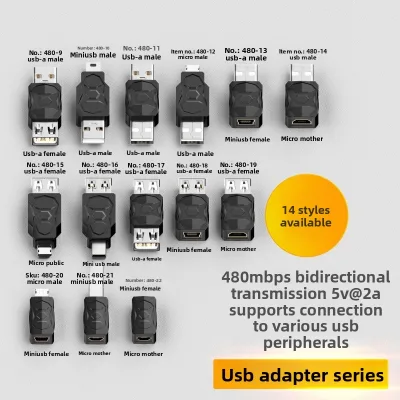 USB Adapter Micro to Mini USB Converter U-Key Connection for Computers Hard Drives Android Phones Made in China