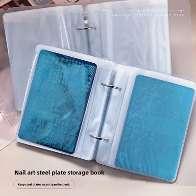 Clear Nail Stamping Plate Storage Book Sticker Organizer Binder Dustproof Carrying Case Nail Art Tools Salon Supplies Wholesale