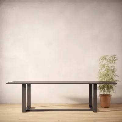Outdoor Waterproof Rectangular Dining Tables Garden Hotel Long Tables