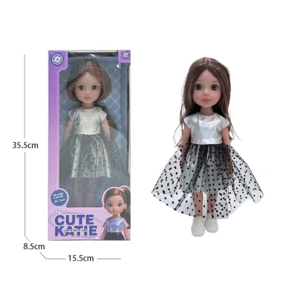 14 Doll - with black & white skirt, Soft-Body, full vinyl doll for 11 year old girls more style for choose