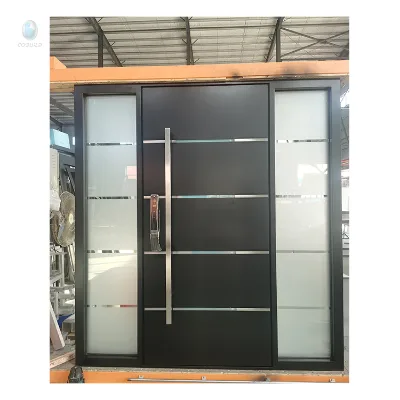 Customizable Luxury Modern Handcrafted Residential Aluminum Single Entrance Door for Villa Apartments