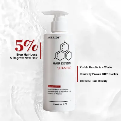 Private Label Dual Action Anti-Hair Loss Hair Growth Shampoo Conditioner Set Saw Palmetto for Thinning Hair Cruelty-Free Unisex