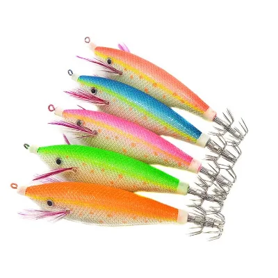 1pcs/box Big Belly Squid Jig Octopus Squid Jigs Fishing Lure With Hook 60mm 70mm 80mm Soft Body Squid Jigs