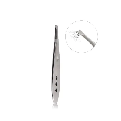 New Slant Tip Eyebrow Tweezer for Ingrown Hair with Holes