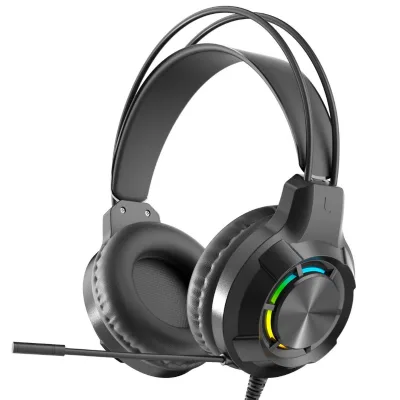 Premium Quality Skin Friendly Material 3.5mm USB Wired Headsets Microphone RGB Low Latency Gaming Headphones