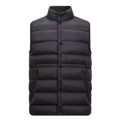 Men's Casual Winter Mandarin Collar Breathable Eco-Friendly High Quality Sleeveless Detachable Hooded Down Vest Outerwear