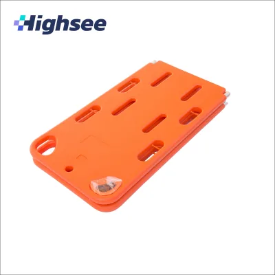 Plastic Spine Board with Band Fixing Strap 2 Foldable PE Spine Board