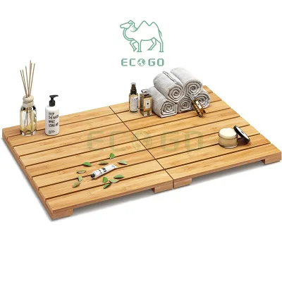 Eco Go Improved for Bath Mat for Shower Sustainable Floor Mat Bathroom Foldable Non-Slip Bath Mats Heavy Duty Waterproof