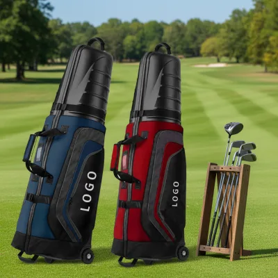 OEM Portable Folding Golf Travel Cover Bag - Hard Top Shell Nylon Case with Wheels for Air Travel