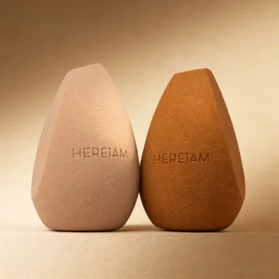For Pudding Shape Eco-Friendly Soft Non-Toxic Makeup Sponge Set Non-Latex Wet & Dry for Face Foundation with 2 Colors