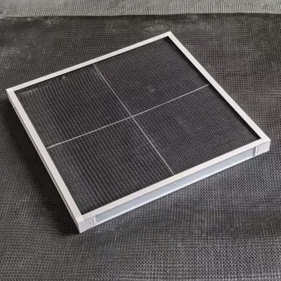 Black Nylon Filter Mesh Iron Wire Frame Dust-proof Magnetic Dust Screen Custom-made Central air Conditioning Made Mainland China