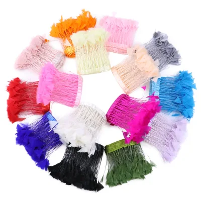 Factory Direct Sales: Triangular Strips of Fabric Made From Turkey Feathers, DIYClothing, Fashion Trims, Carnival,Party Supplies