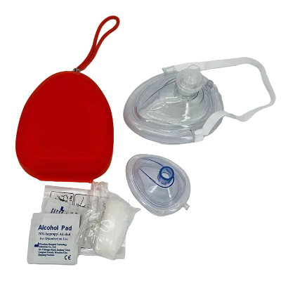 First Aid CPR Mask Latex Free Disposable First Aid Silicone Custom Resuscitation Mask Custom Logo