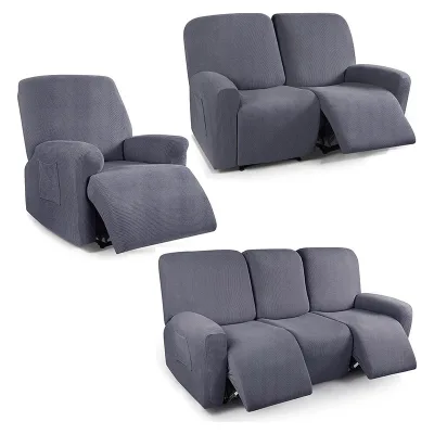Thick Polar Fleece Stretch Recliner Cover, Full Wrap All-inclusive Slipcover for First-Class Functional Sofa