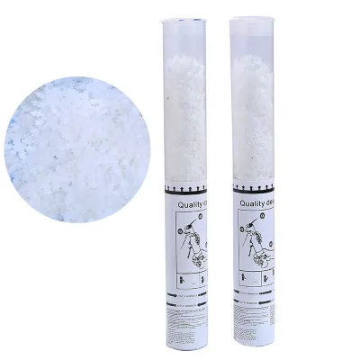 2022 New Transparent Plastic Tube in the Shape of White Snowflake Confetti Cannon