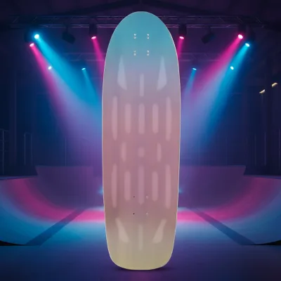 Factory Direct Wholesale Customized Printing Graphic Fiber Glass Hollow Canadian Maple Single Rocker Skateboard Deck Portable