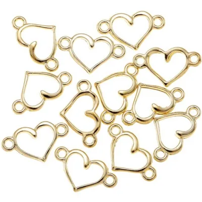 Customizing New Products Necklace Hollow Hearts Charms Hearts Charms Metal Pendants Metal Heart Charms